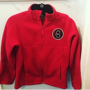 Kids L.L. Bean Red Zip Up Fleece